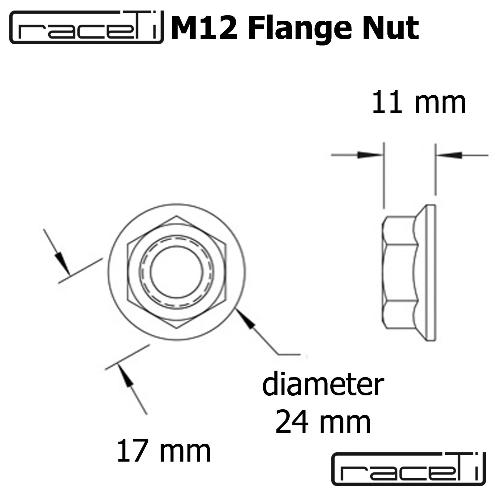 Nuts M12 1.5 Pitch Titanium Alloy Screw Nuts Sleeves Ti Bicycles MTB  Flange Nut 